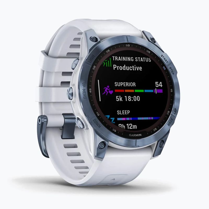 Garmin Fenix 7 Sapphire Solar Hrm Elevate Ox watch blue 010-02540-25 3
