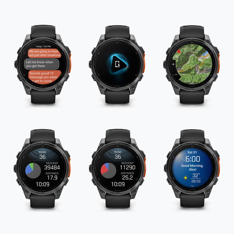 Watch Garmin Fenix 8 47 mm Amoled slate gray/black 9
