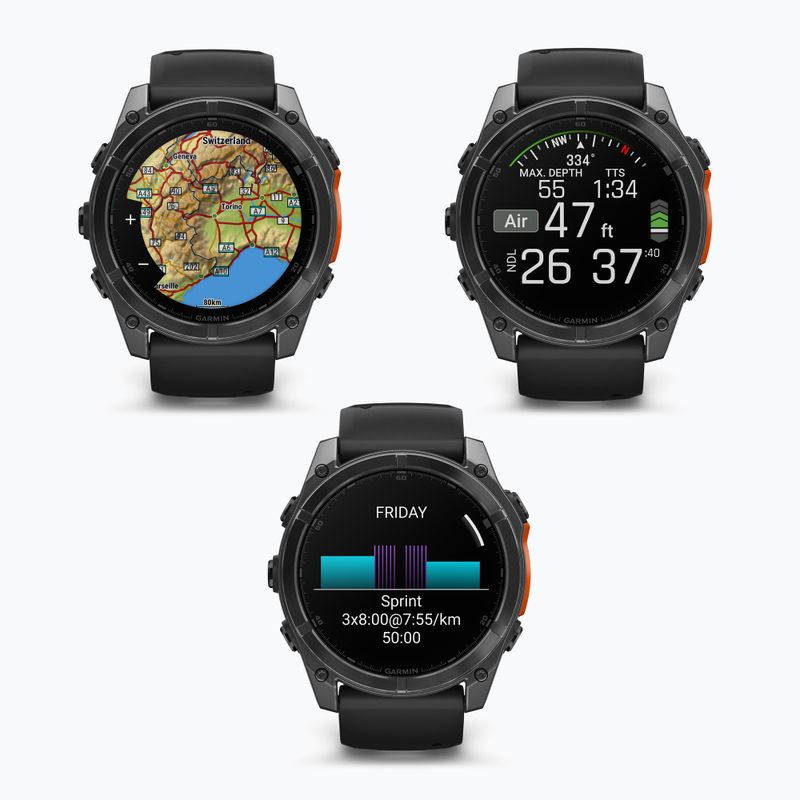 Watch Garmin Fenix 8 51 mm Amoled slate gray/black 8