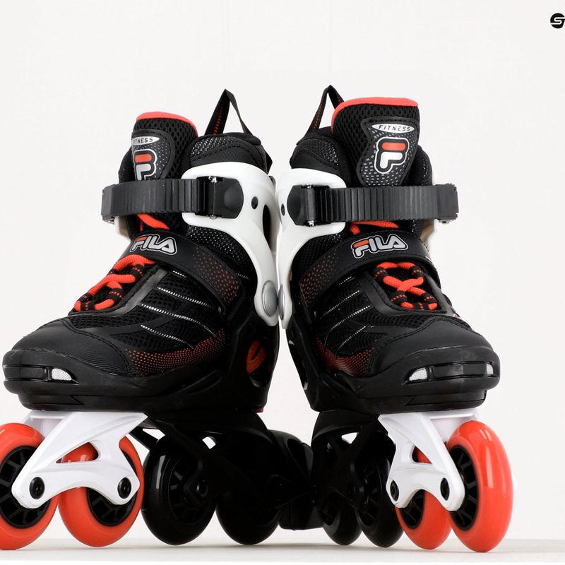 Children's roller skates FILA Wizy black/salmon 9