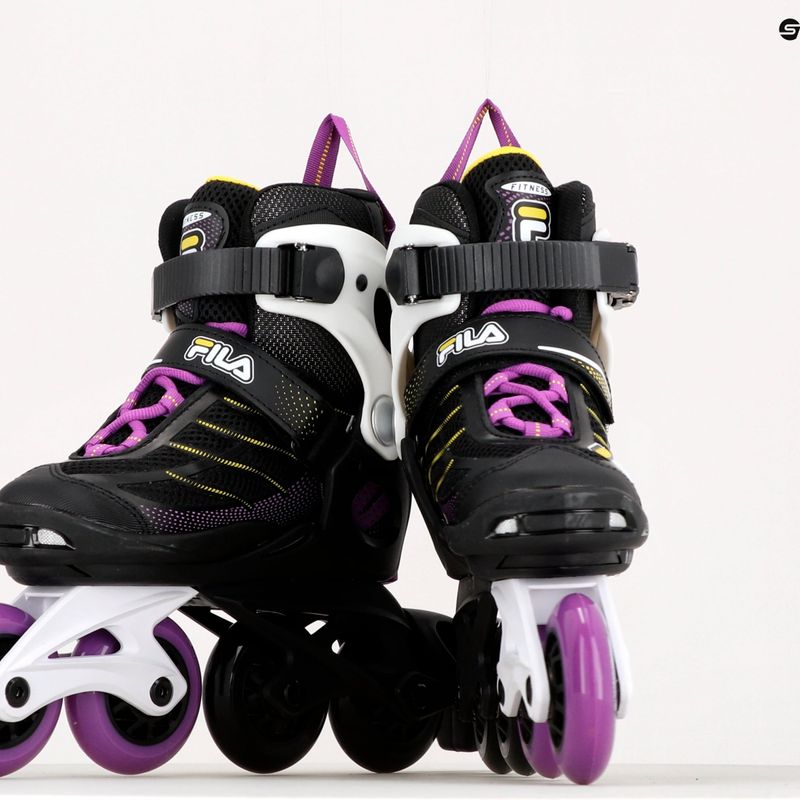 Children's roller skates FILA Wizy G black/yellow magenta 9