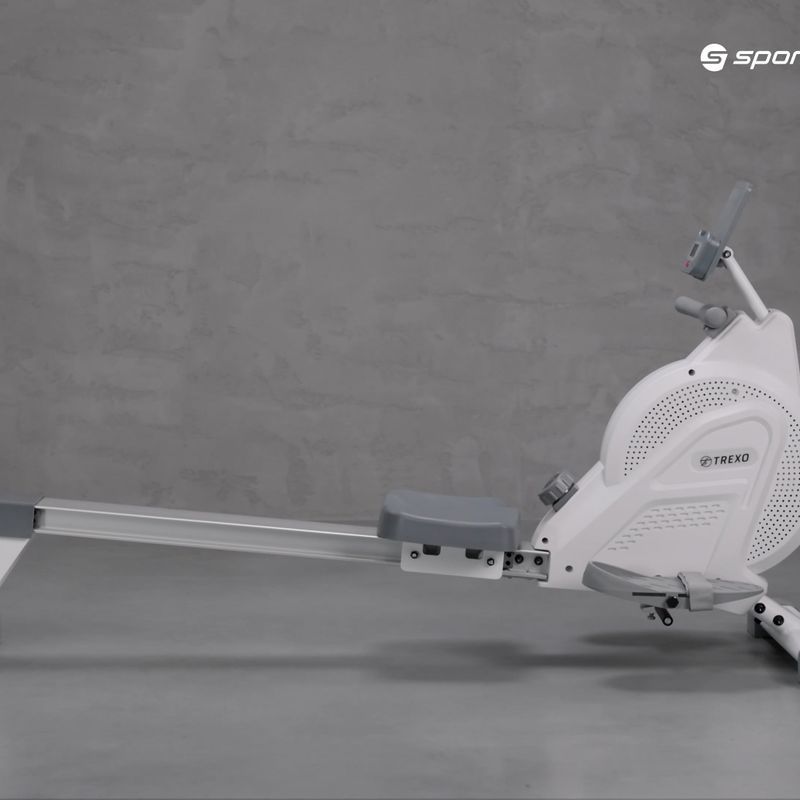 TREXO rowing machine white RM100 14