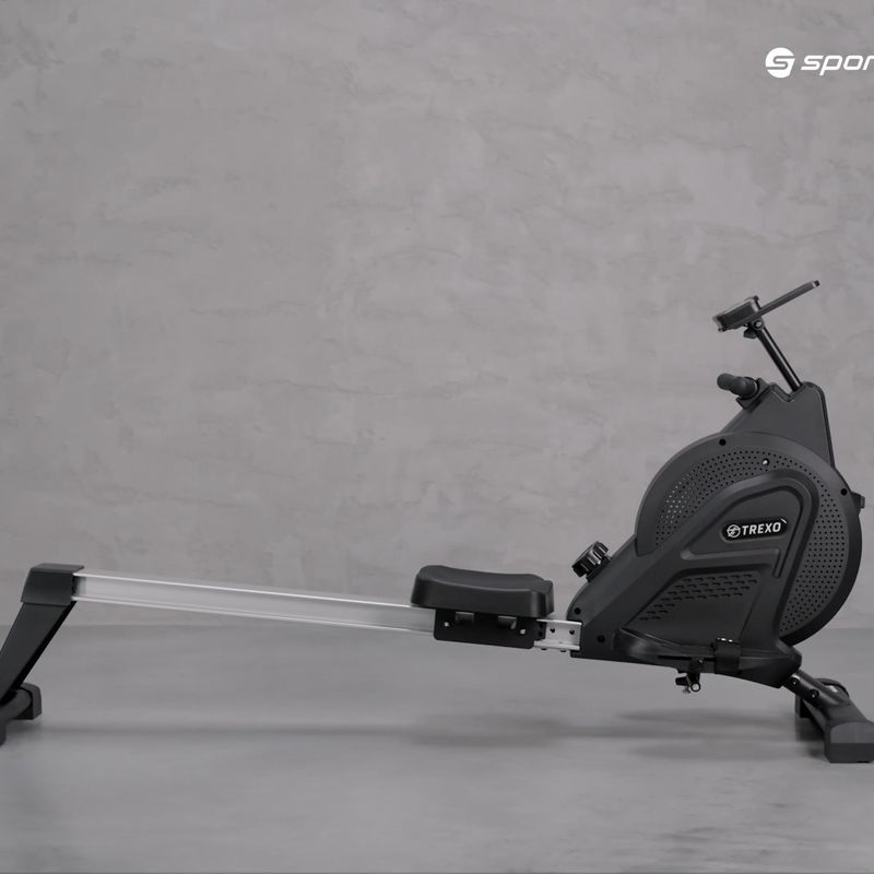 TREXO rowing machine black RM100 14