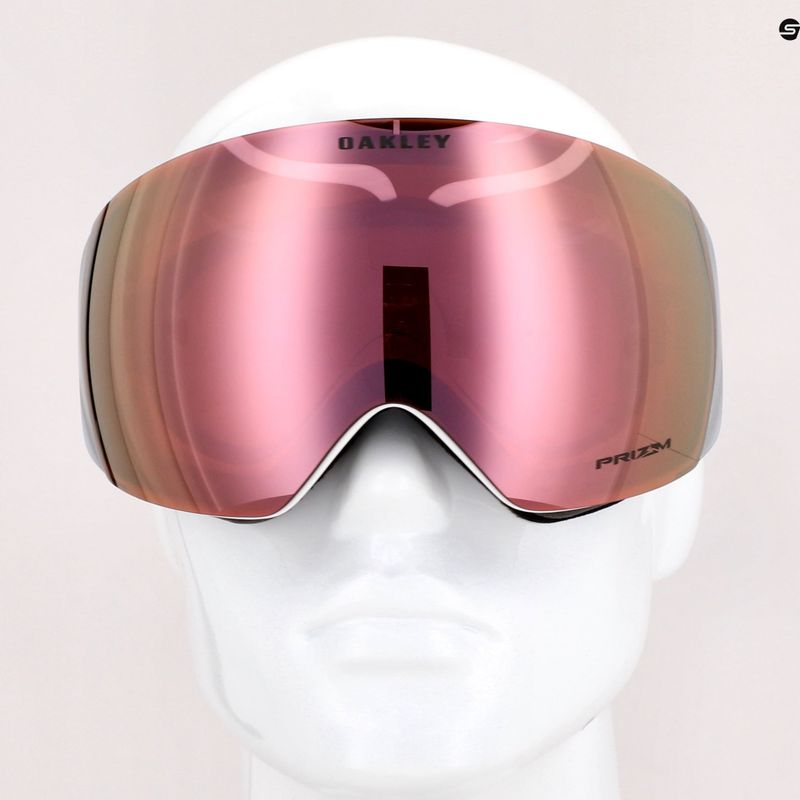 Oakley Flight Deck matte white/prizm rose gold iridium ski goggles OO7050-C2 7