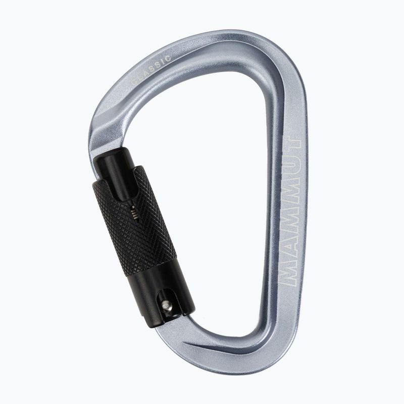 Climbing carabiner Mammut Classic HMS Twistlock Plus light grey 2