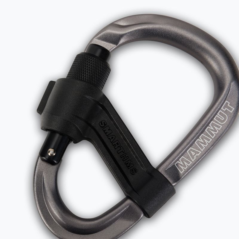 Climbing carabiner Mammut Smart HMS 2.0 Screwgate grey 3