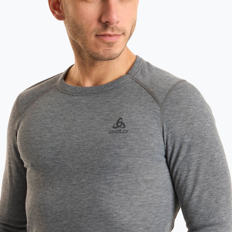 Men's thermal top ODLO Active Warm Bl Top Crew Neck odlo steel grey melange 3