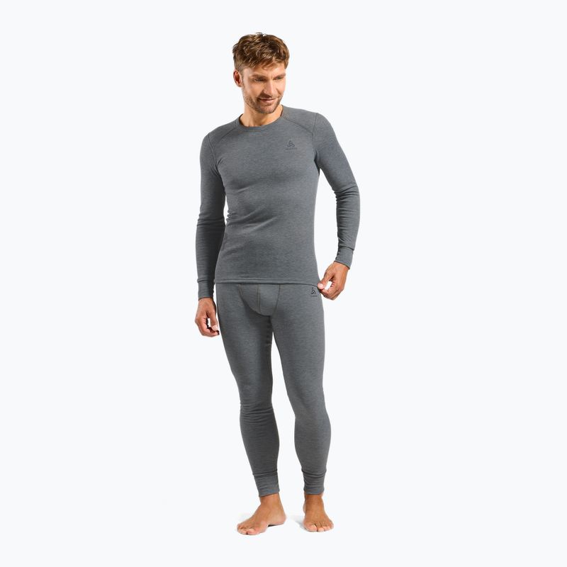 Men's thermal trousers ODLO Active Warm Bl Bottom Long steel grey melange 2