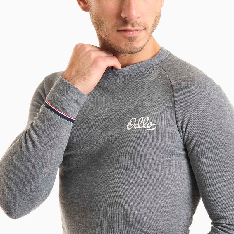 Men's thermal top ODLO Active Warm Originals Bl Top Crew Neck odlo steel grey melange 3