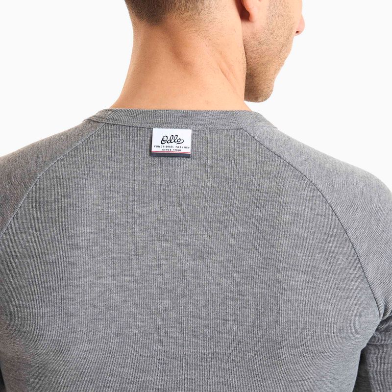Men's thermal top ODLO Active Warm Originals Bl Top Crew Neck odlo steel grey melange 4