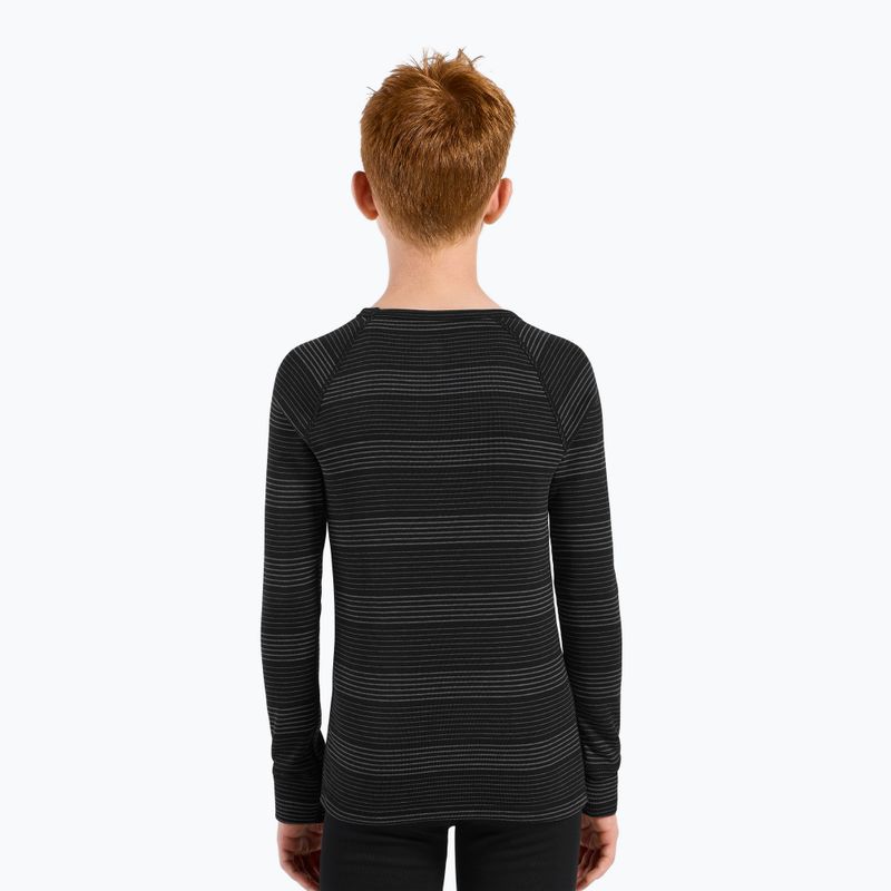 Children's thermal underwear ODLO Active Warm Eco Long black/grey melange 3