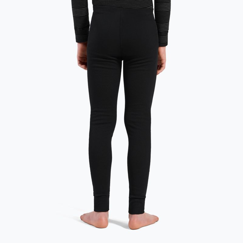 Children's thermal underwear ODLO Active Warm Eco Long black/grey melange 4