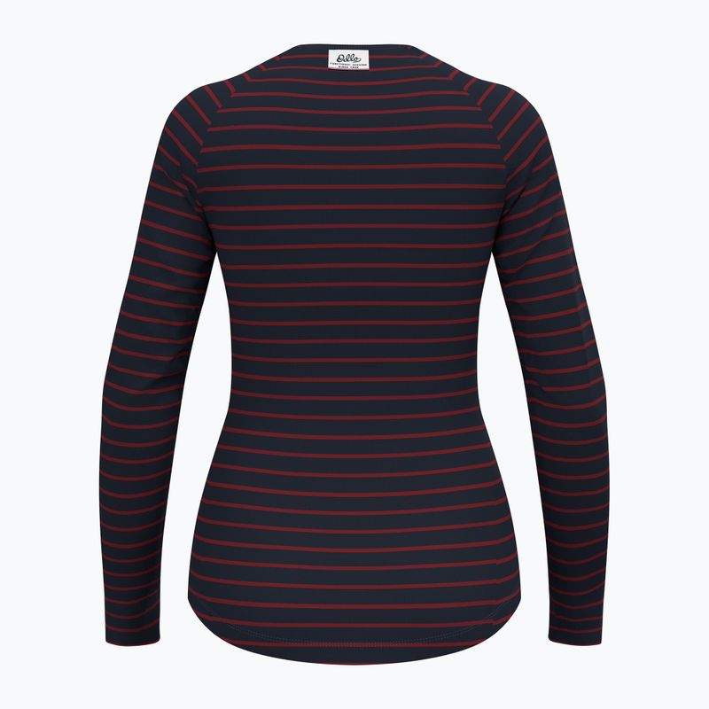 Women's thermal top ODLO Warm Originals Stripes Bl Top Crew Neck dark saphire 5