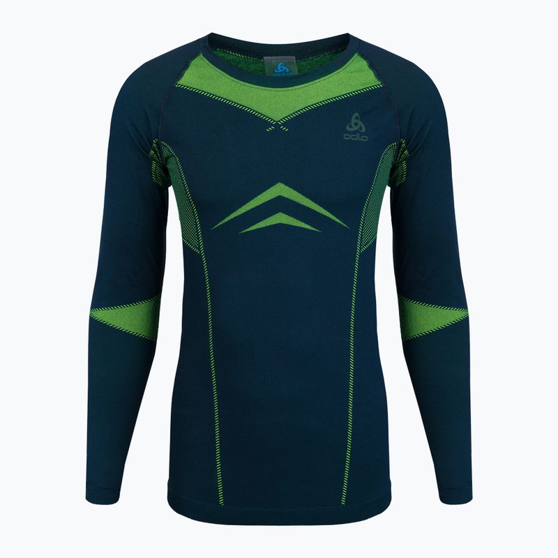 Men's thermal underwear ODLO Fundamentals Performance Warm Long green/green 196082/21022 2