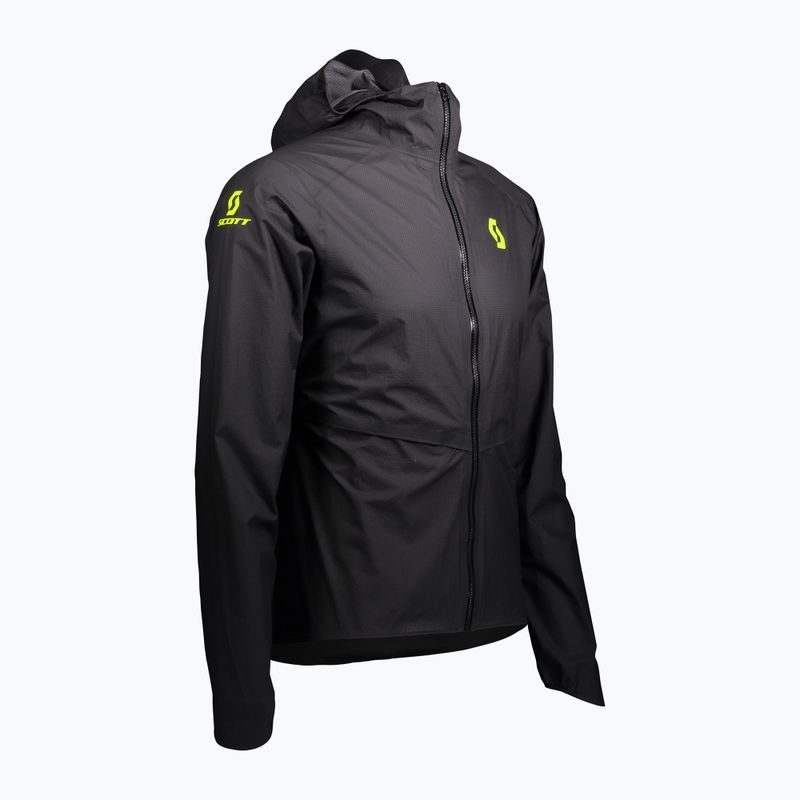 Men's running jacket SCOTT RC Run Waterproof black/yellow 3