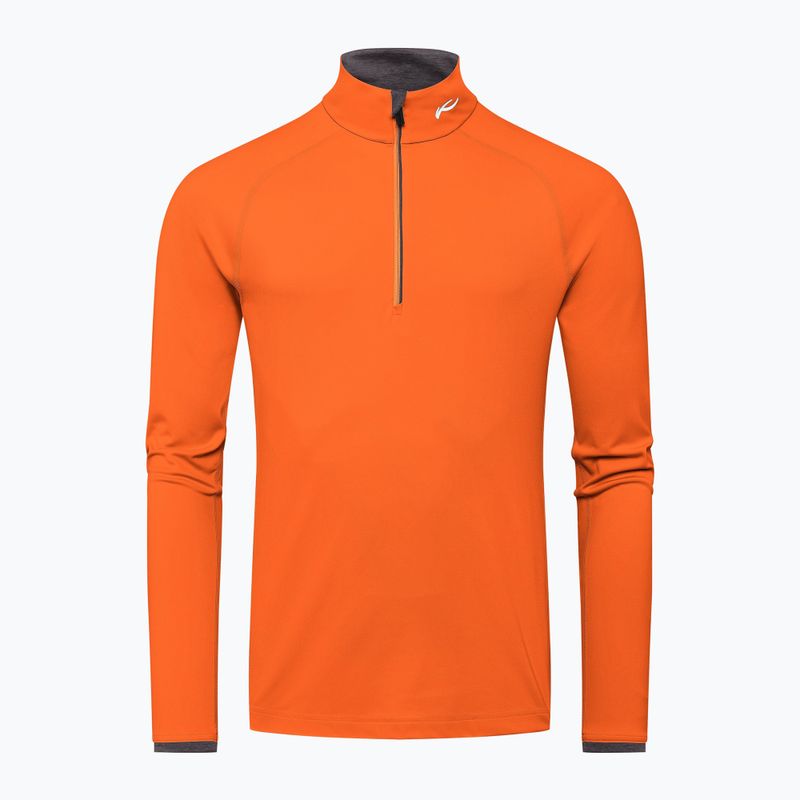 Men's KJUS Feel Midlayer Half Zip ski sweatshirt kjus orange