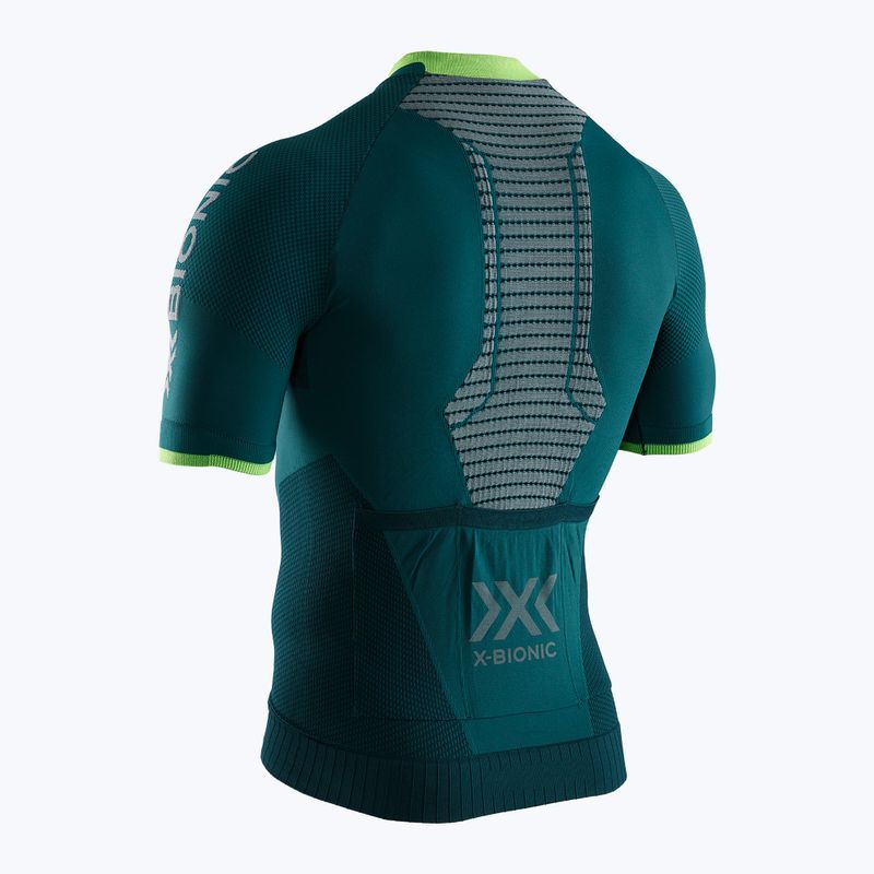 Men's X-Bionic Invent Regulator Bike Race T-shirt Zip dark green RT-BT00S19M-E015 2