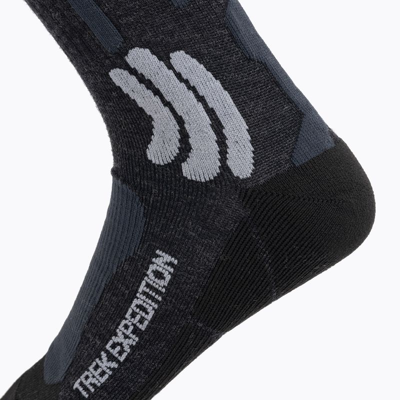 X-Socks Trek Expedition opal black/dolomite grey melange trekking socks 3