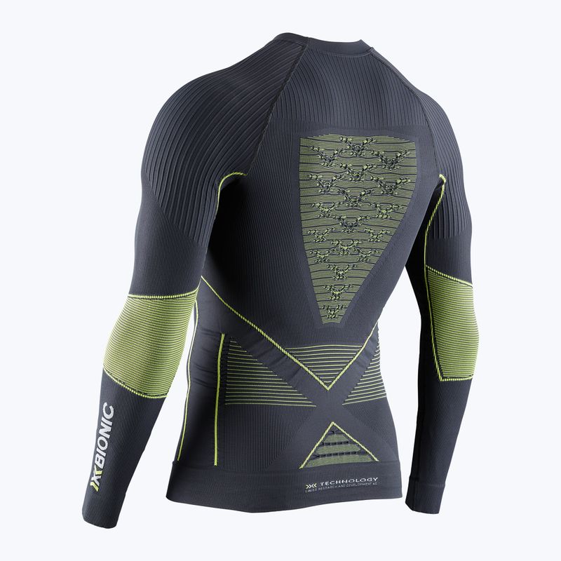 Men's thermal active sweatshirt X-Bionic Energy Accumulator 4.0 charcoal/yellow 2