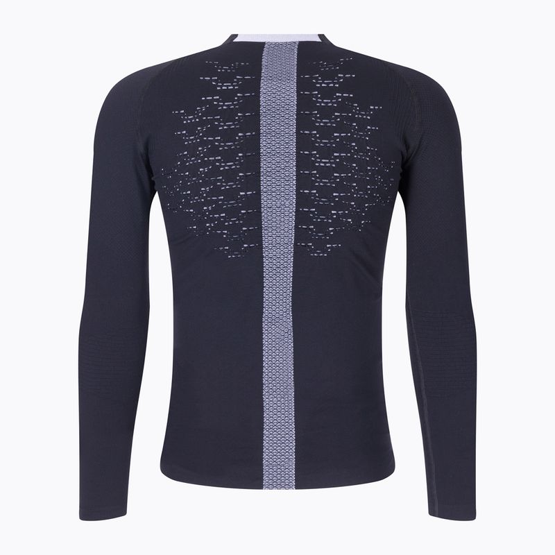 Men's thermal active sweatshirt X-Bionic The Trick 4.0 Run opal black/arctic white 2