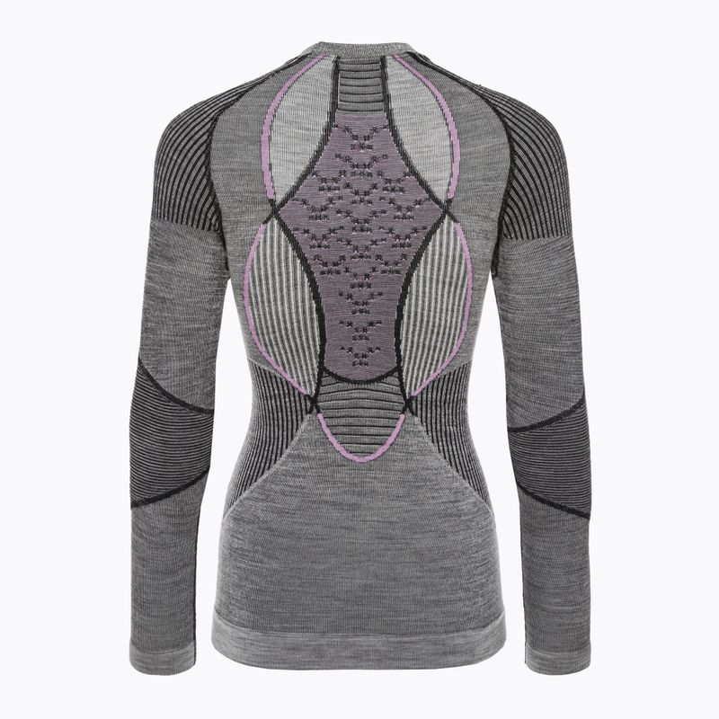 Women's thermal T-shirt X-Bionic Apani 4.0 Merino grey/purple APWT06W19W 2