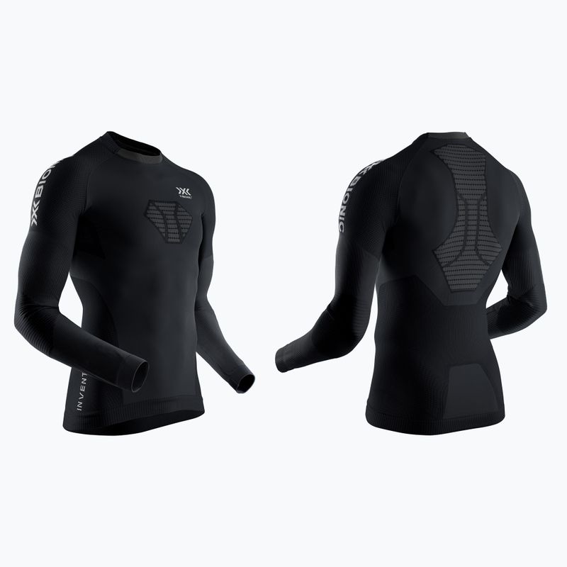 Men's thermal active sweatshirt X-Bionic Invent 4.0 Run Speed black/charcoal 7