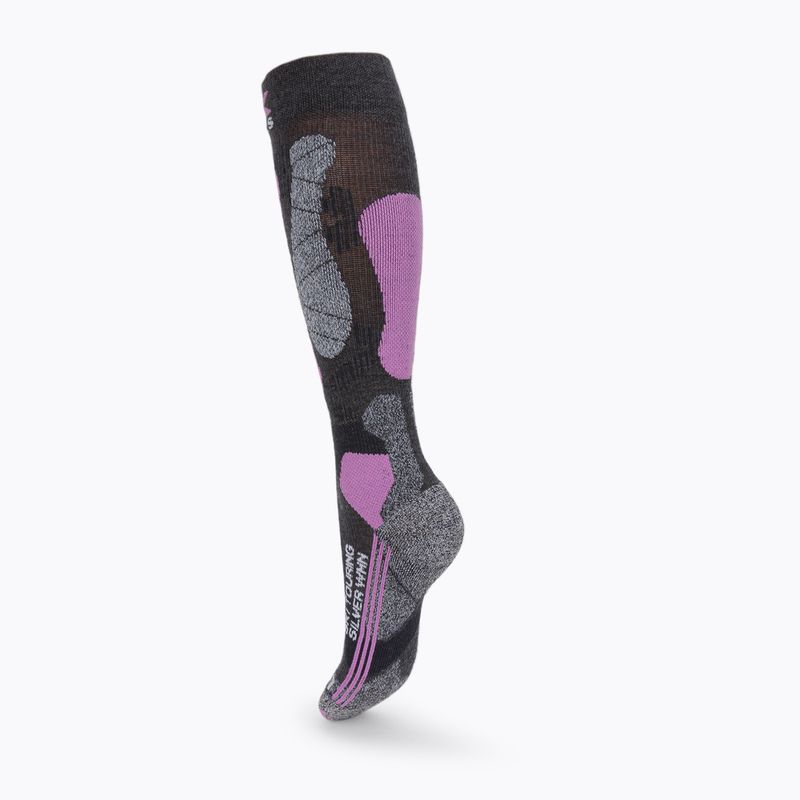 Women's ski socks X-Socks Ski Touring Silver 4.0 grey XSWS47W19W 2