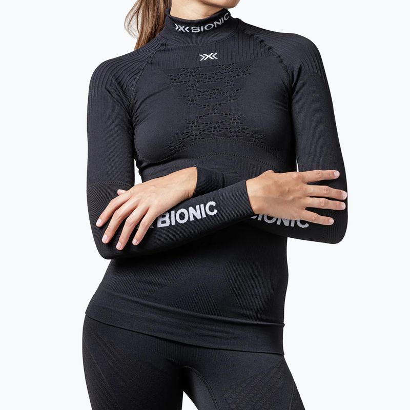 Women's thermoactive sweatshirt X-Bionic Energy Accumulator 4.0 Turtle Neck opal black/arctic white