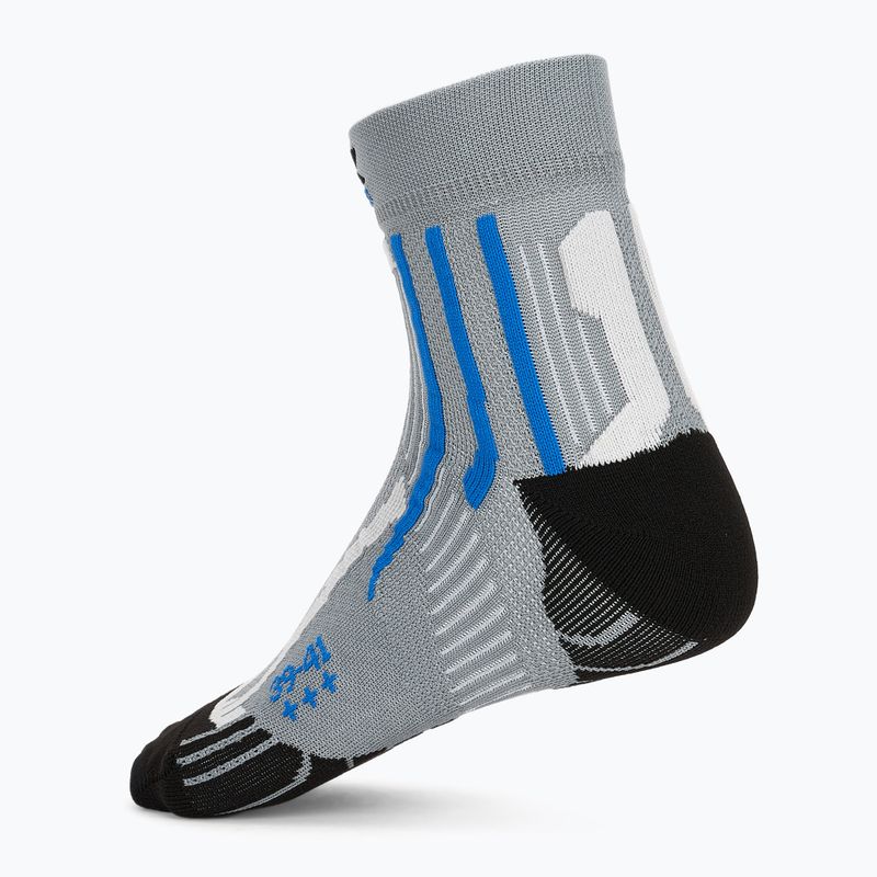 Men's X-Socks Run Speed Two 4.0 pearl grey/invent blue running socks 2