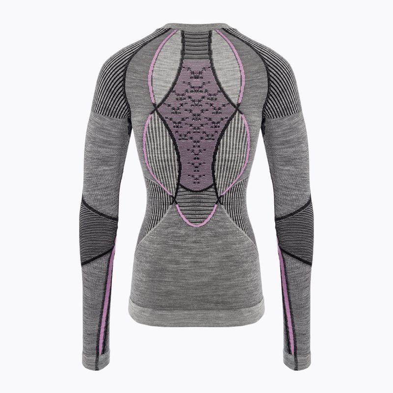 Women's thermal active sweatshirt X-Bionic Merino black/grey/magnolia 2