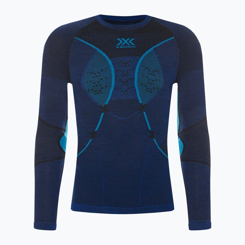 Men's thermal active sweatshirt X-Bionic Merino dark ocean/sky blue 2