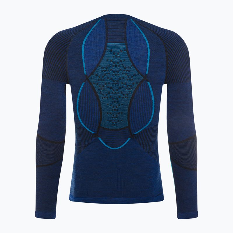 Men's thermal active sweatshirt X-Bionic Merino dark ocean/sky blue 3