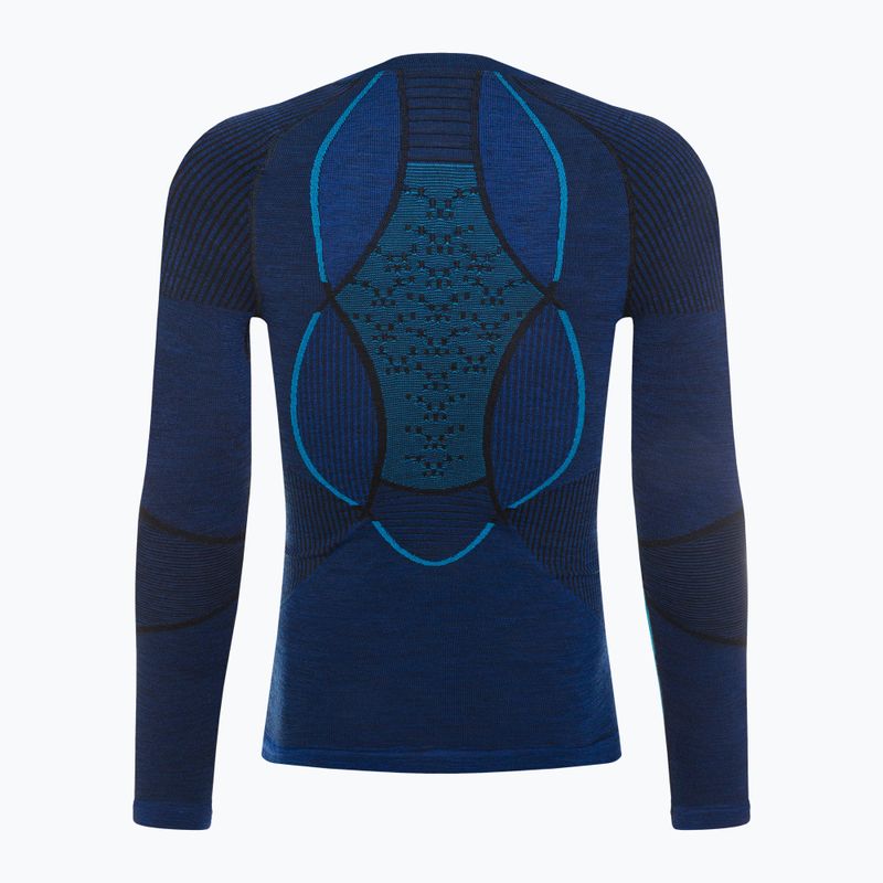 Men's thermoactive sweatshirt X-Bionic Merino dark ocean/sky blue 3