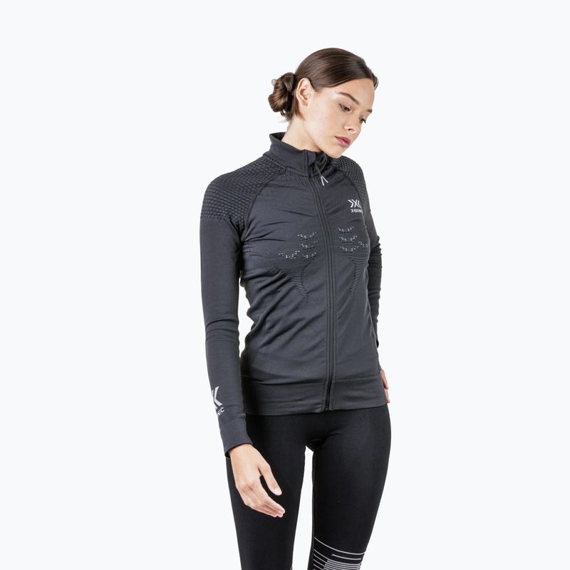 Women's thermal sweatshirt X-Bionic Energizer 4.0 Transmission Layer Full Zip opal black/arctic white