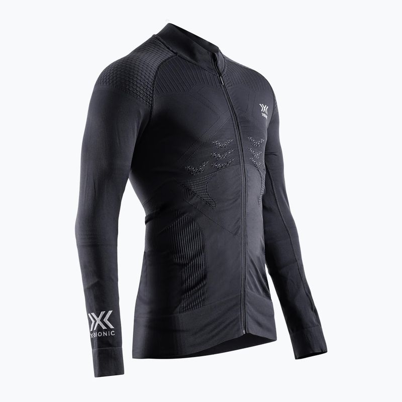 Men's X-Bionic Energizer 4.0 Transmission Layer Full Zip thermal sweatshirt opal black/arctic white