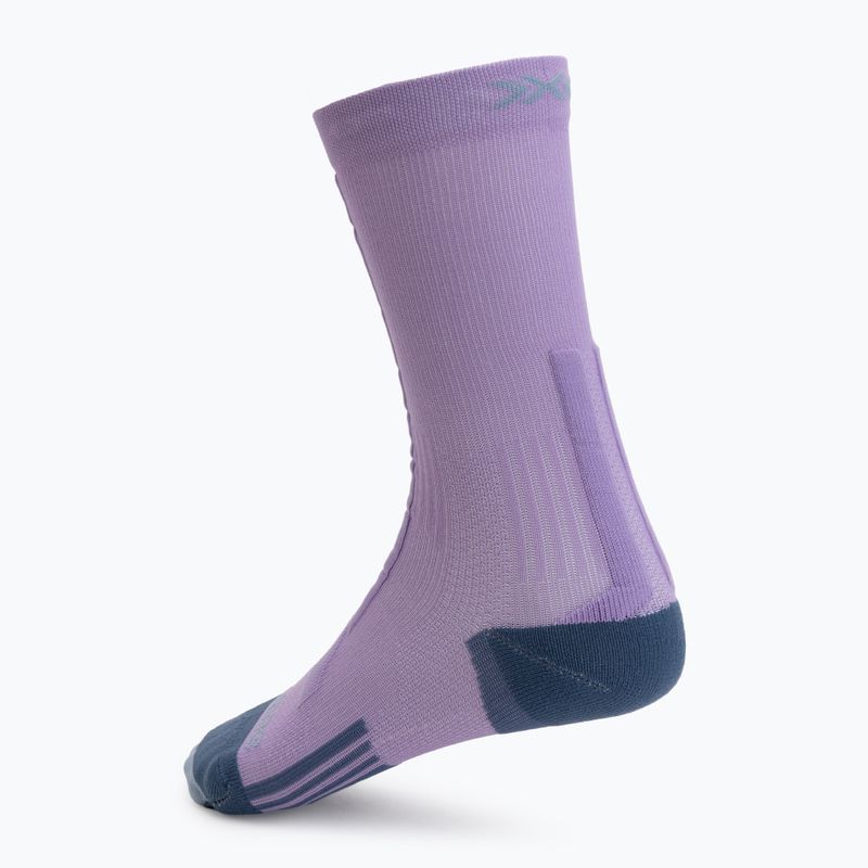 Women's X-Socks Trailrun Discover Crew orchid/sunset blue running socks 2