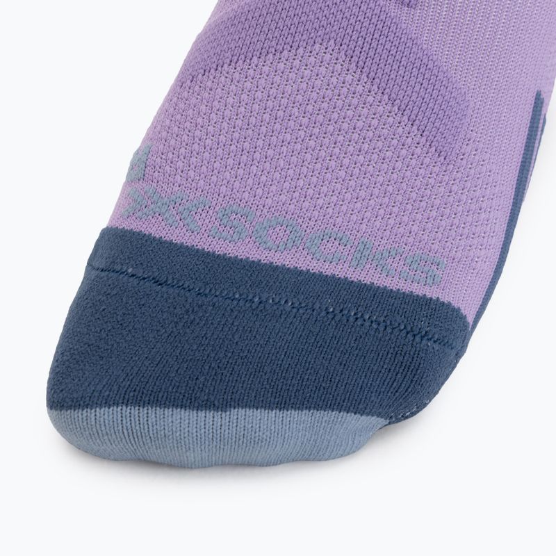Women's X-Socks Trailrun Discover Crew orchid/sunset blue running socks 3