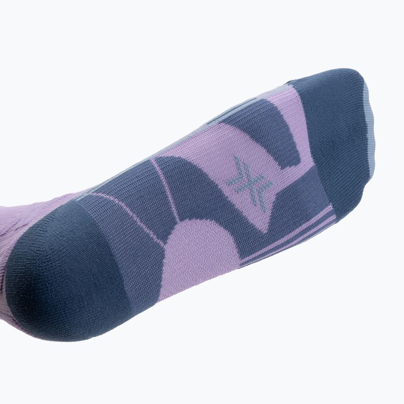 Women's X-Socks Trailrun Discover Crew orchid/sunset blue running socks 4