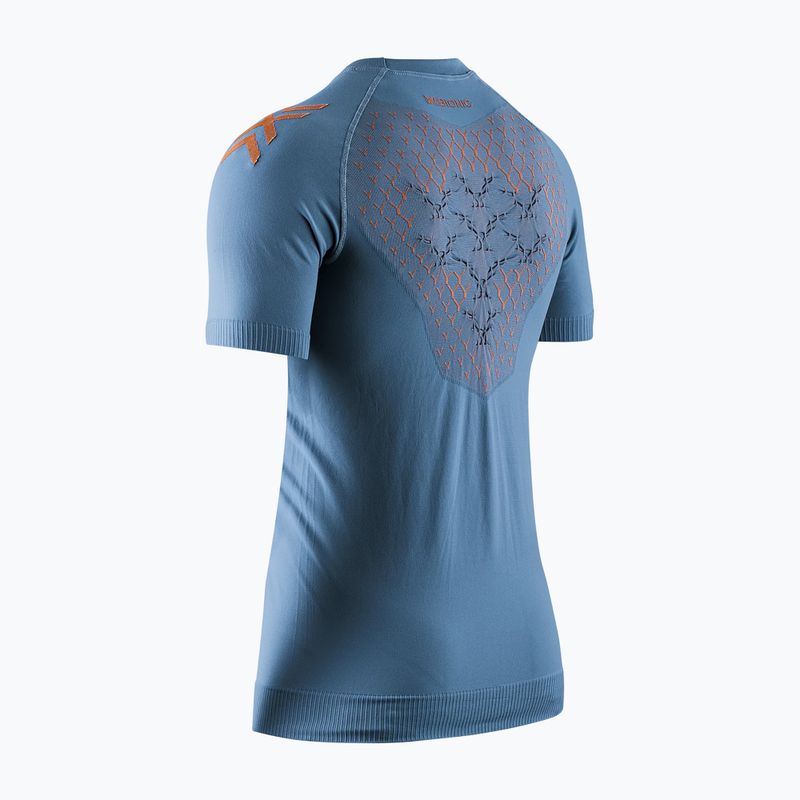 Men's running T-shirt X-Bionic Twyce Run blue/white 2