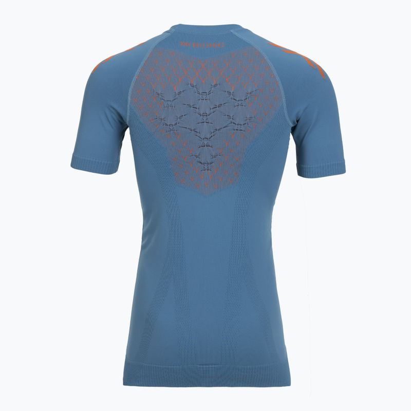 Men's running T-shirt X-Bionic Twyce Run blue/white 2