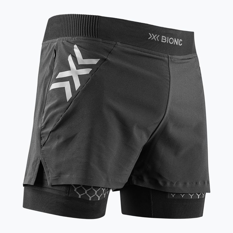 Men's X-Bionic Twyce Race 2in1 running shorts black/charcoal 2