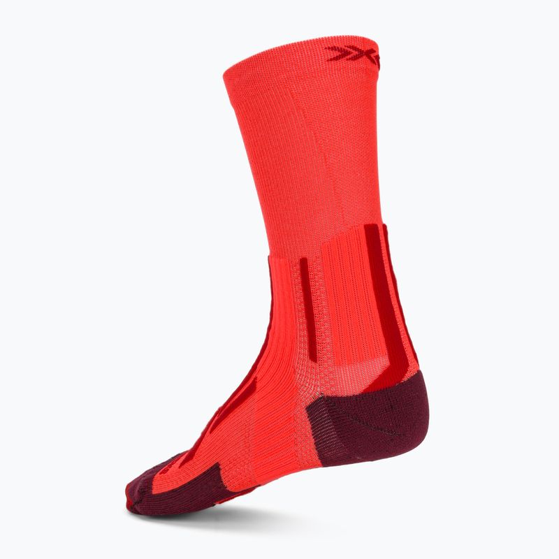 Men's socks X-Socks Trailrun Perform Crew fluo red/namib red 2