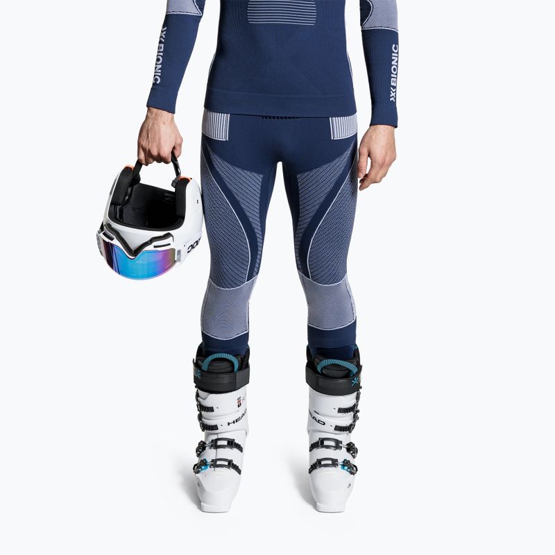 Men's thermal trousers X-Bionic 3/4 Energy Accumulator 4.0 marine/optical white 3