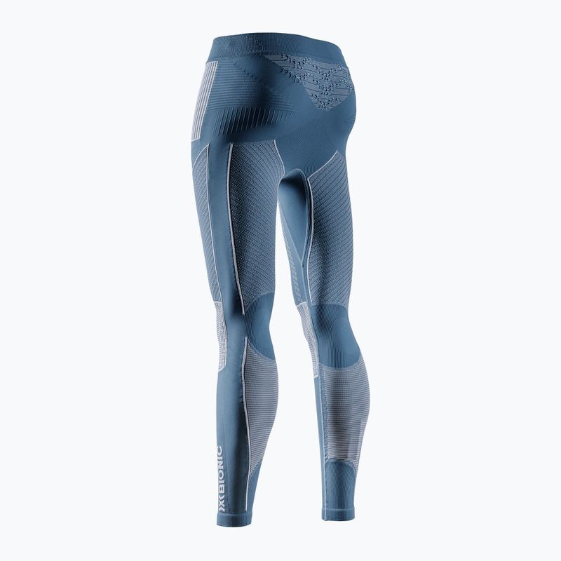 Women's thermal leggings X-Bionic Energy Accumulator 4.0 mineral blue / arctic white 2