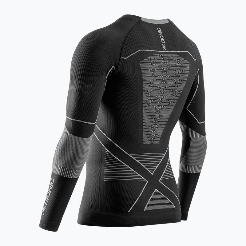 Men's thermal active sweatshirt X-Bionic Energy Accumulator Light Shirt black/light grey 2