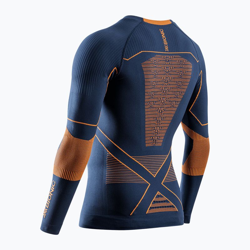 Men's thermal active sweatshirt X-Bionic Energy Accumulator Light Shirt marine/orange 2