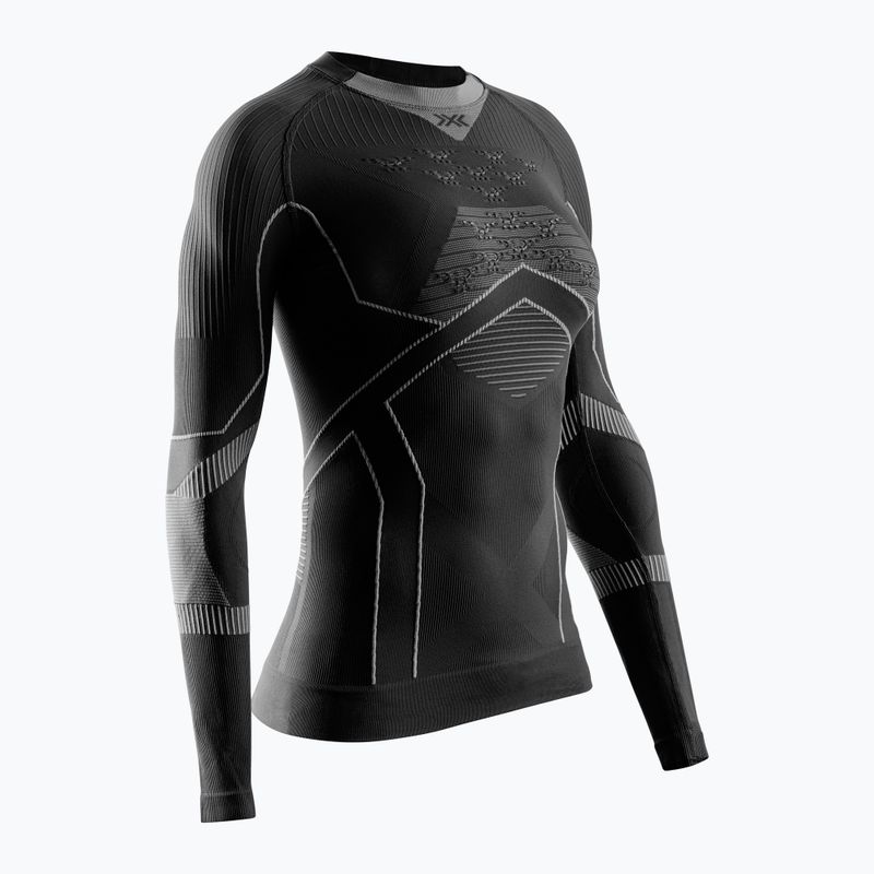 Women's thermal active sweatshirt X-Bionic Energy Accumulator Light Shirt black / light grey