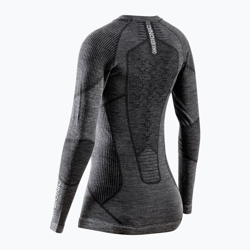 Women's thermal active sweatshirt X-Bionic Symbio Merino Shirt rhino grey 2