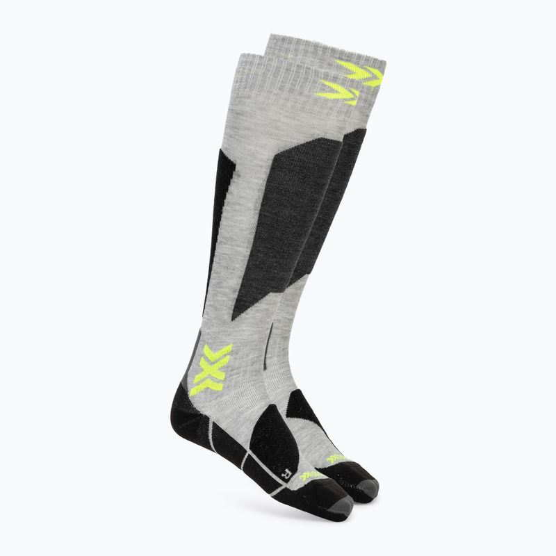 Ski socks X-Socks Ski Discover Otc rhino grey/canary
