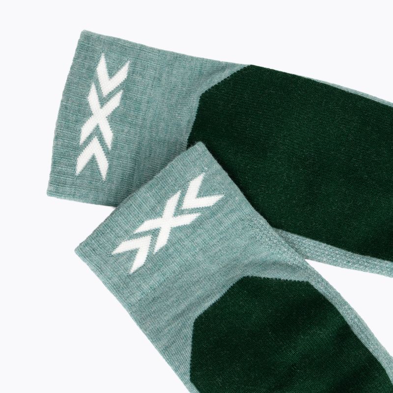 Women's ski socks X-Socks Ski Discover Otc sage green/english lawn 4